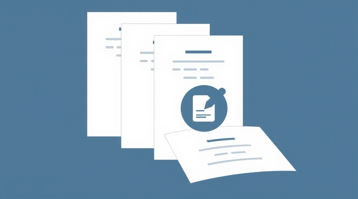 Illustration von Dokumenten und Änderungsmanagement