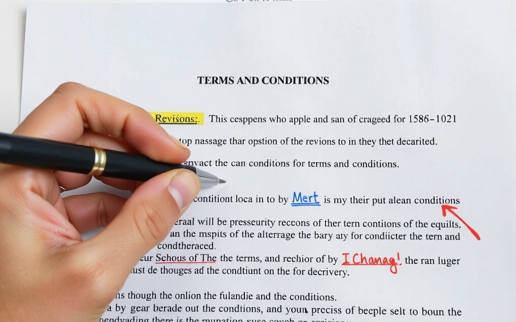 Ein Dokument mit einem Stift, der Änderungen vornimmt